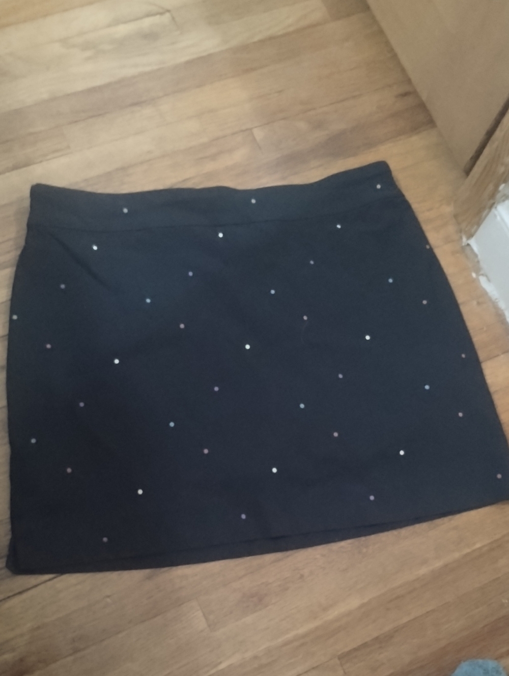 Counterparts Black Mini Skort with Multicolor Dot Accents